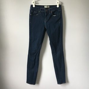 Madewell midrise skinny jeans in dark wash